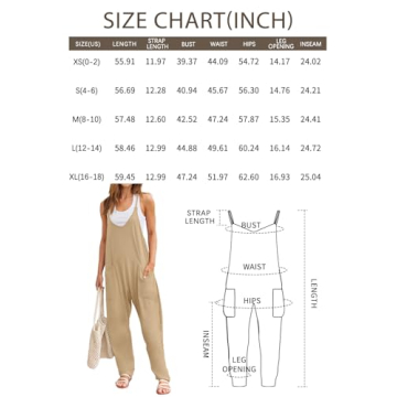 AUTOMET Jumpsuits for Women Casual Summer Outfits Rompers Comfy Y2k Loose Baggy Trendy Overalls Jumpers Fashion Clothes 2025 Khaki L