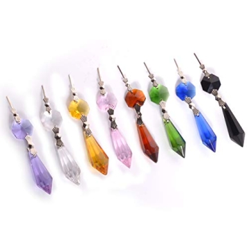 Elegant 20pcs Red Crystal Chandelier Prisms for Decor