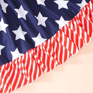 Popshion 4th of July Dress for Kids Comfortable Celebration Dress