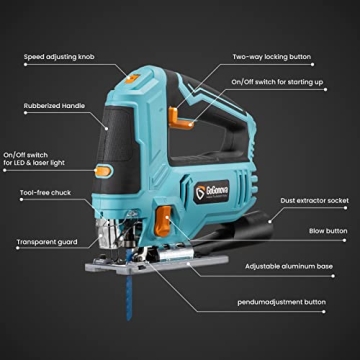 Powerful GoGonova 7.2AMP Jig Saw with Laser Guide
