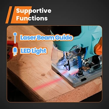 Powerful GoGonova 7.2AMP Jig Saw with Laser Guide