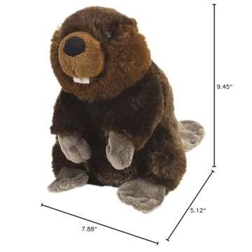 Wild Republic Beaver Plush, Stuffed Animal, Plush Toy, Gifts for Kids, Cuddlekins 8 Inches,Multi