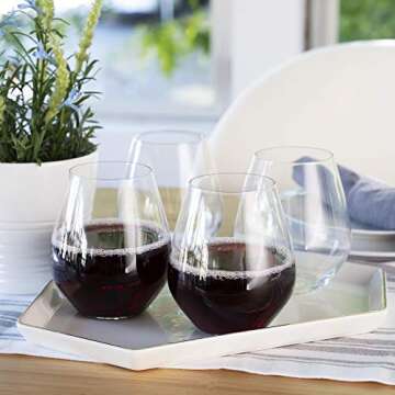 Exquisite Spiegelau Stemless Wine Glass Set - Lead-Free Crystal