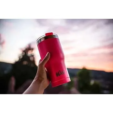 Beast 30 oz Tumbler Stainless Steel Vacuum Insulated Coffee Ice Cup Double Wall Travel Flask (Cupcake Pink)