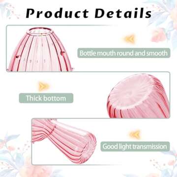 Plant Propagation Station, Set of 6 Colored Mushroom Vase, Propagation Stations, Small Plant Terrarium, Unique Crystal Mushroom Jars for Plants for Hydroponics Home Garden Office Decoration (Colorful)