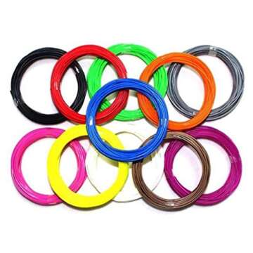 20Pack Filament 3D Printer 1.75mm, Gotd 32ft Bright Filament ABS Modeling Stereoscopic 3D Printing /Drawing Pen, 3D Printer and more, 32FT,