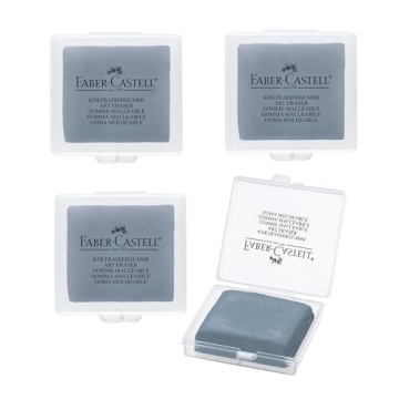 Faber-Castell Kneaded Erasers Pack for Artists - 4 Large Grey
