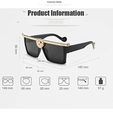 Dollger Oversized Square Sunglasses for All Occasions