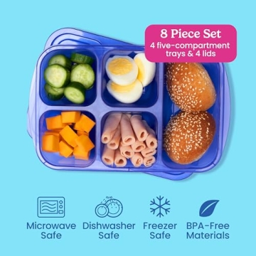 Bentgo Easyboxes - 5-Compartment Reusable Food Containers