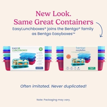 Bentgo Easyboxes - 5-Compartment Reusable Food Containers