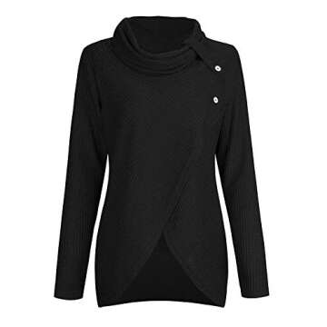Inorin Women's Turtleneck Waffle Shirt - Stylish & Lightweight