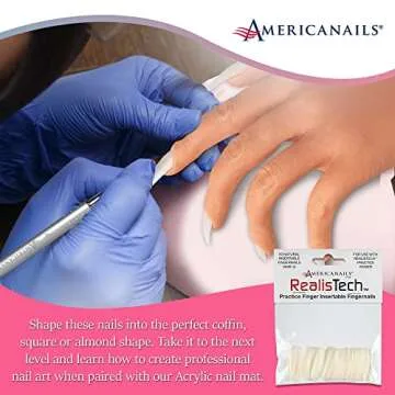Americanails RealisTech Practice Fingernails - 50 Count Tips