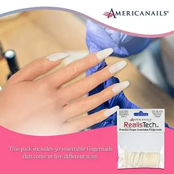 Americanails RealisTech Practice Fingernails - 50 Count Tips