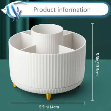 SUNIYA Makeup Organizer 360° Rotating with 5 Slots