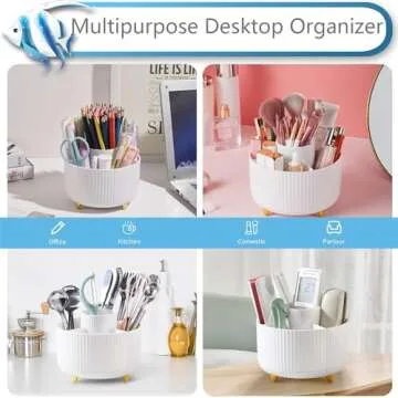 SUNIYA Makeup Organizer 360° Rotating with 5 Slots