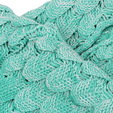 AmyHomie Mermaid Tail Blanket, Girls Mermaid Blanket Soft Crochet Sleeping Bag Blanket for Kids, Mermaid Gift for Christmas(ScaleMint,Kids)