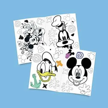 Disney Mickey Mouse Draw and Play Desk by Delta Children – Includes 10 Markers and Coloring Book, Blue