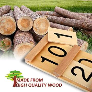 YHZAN Montessori Teens and Tens Boards Family Version Kids Wooden Toy Early Development Math Material for 1 year old up