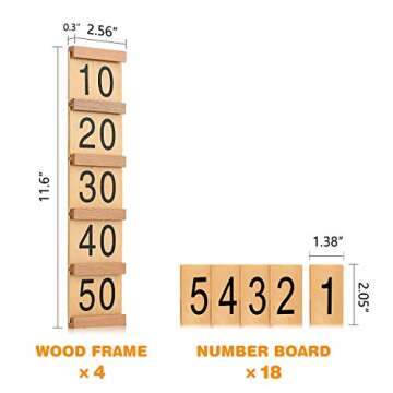 YHZAN Montessori Teens and Tens Boards Family Version Kids Wooden Toy Early Development Math Material for 1 year old up