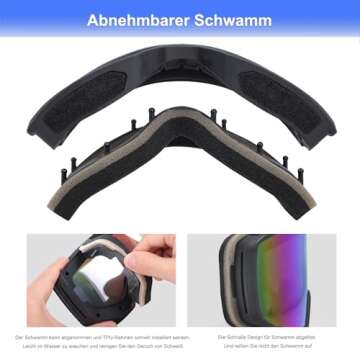 EXP VISION Ski/Snowboard Goggles with UV Protection