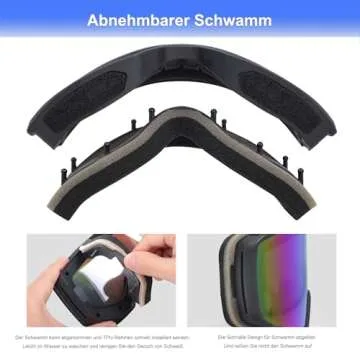 EXP VISION Ski/Snowboard Goggles with UV Protection