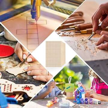 Adrattnay Basswood Sheets 1/8 x 12 x 12 inch - 3 mm Basswood Sheets Plywood Sheets, 36Pcs Square Unfinished Wood Board for DIY Crafts, Laser Cutting, Wood Burning, Painting, Model Carving