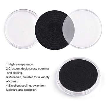 SPLF Clear Coin Capsules 32pcs Adjustable Gasket Holder