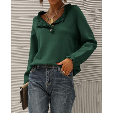 BTFBM Women's Cozy Knit Sweater for Fall & Winter