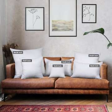 Utopia Bedding Throw Pillows (Set of 4, White), 12 x 12 Inches Pillows for Sofa, Bed and Couch Decorative Stuffer Pillow