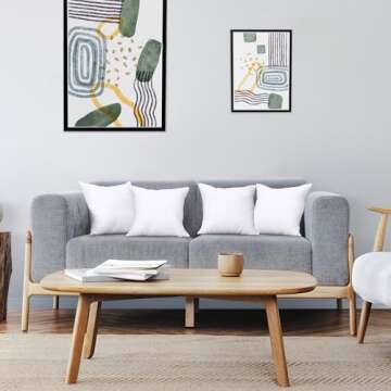 Utopia Bedding Throw Pillows (Set of 4, White), 12 x 12 Inches Pillows for Sofa, Bed and Couch Decorative Stuffer Pillow