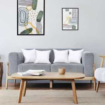 Utopia Bedding Throw Pillows (Set of 4, White), 12 x 12 Inches Pillows for Sofa, Bed and Couch Decorative Stuffer Pillow