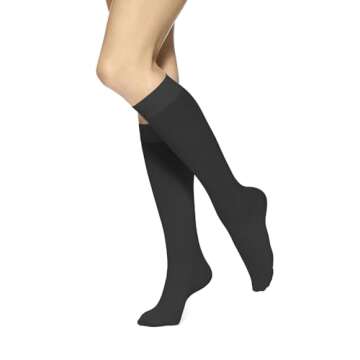 HUE Women's Soft Opaque Knee High Socks Pack of 3 - Stylish Comfort