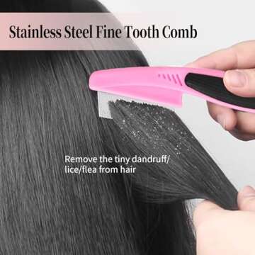 Dandruff Comb Set for All Hair Types - 2 Piece Essential