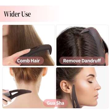 Dandruff Comb Set for All Hair Types - 2 Piece Essential
