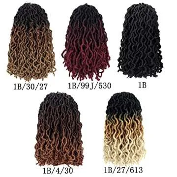 Goddess Faux Locs Crochet Hair 18 Inch 6 Packs Soft Braids