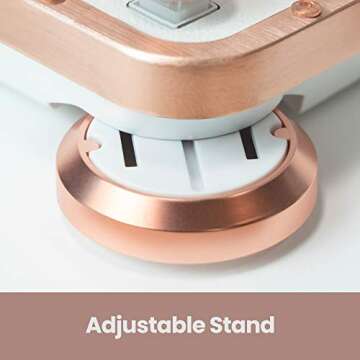 Azio Retro Compact Keyboard (Posh) - Bluetooth Wireless/USB Wired Vintage Backlit White Leather Mechanical Keyboard with Arm Rest for Mac and PC (MK-RCK-L-02-US)