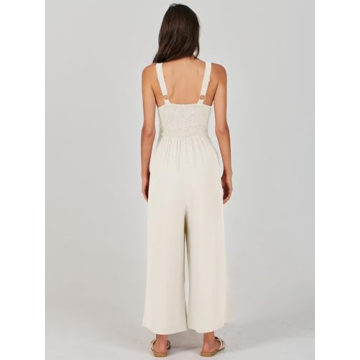 Elegant Summer Wide Leg Linen Jumpsuit for Comfort and Style