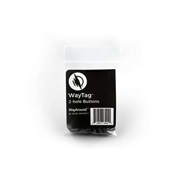 WayAround NFC Tag Buttons with for Sewing, 25 Pack of WayTags, for use with Mobile App