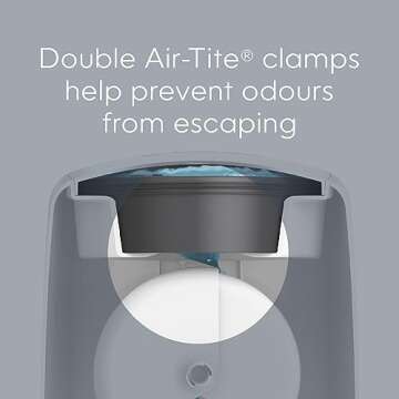 Diaper Genie Complete Pail (White) | Includes 3 Refills that hold up to 810 newborn-size diapers | Includes 1 Carbon Filter