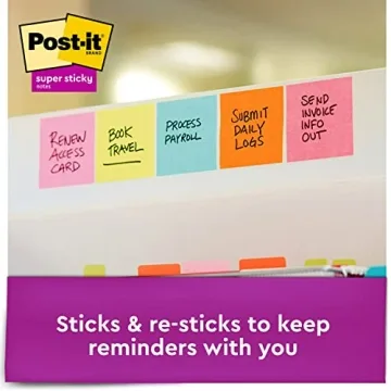 Post-it Super Sticky Notes - Vibrant Colors for Organization