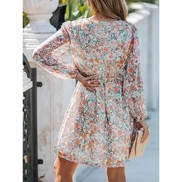 CUPSHE V Neck Floral Mini Dress for Women - Flattering and Stylish