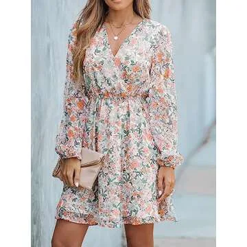 CUPSHE V Neck Floral Mini Dress for Women - Flattering and Stylish