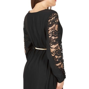 BlackButterfly Metallic Elastic Stretchy Chain Belt in Gold Leaf