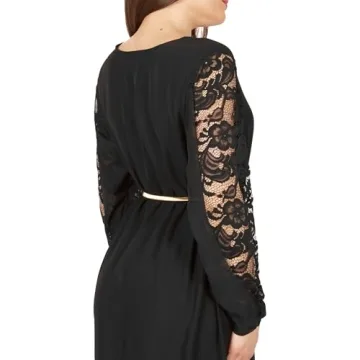 BlackButterfly Metallic Elastic Stretchy Chain Belt in Gold Leaf