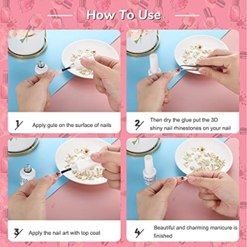 Maitys 48 Nail Rhinestones for Stunning Nail Art