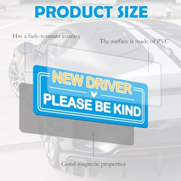 Humor & Safety with Student Driver Magnetic Car Stickers