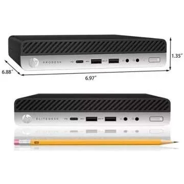 HP EliteDesk 705 G4 Mini Desktop & 24" Monitor Bundle