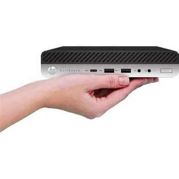 HP EliteDesk 705 G4 Mini Desktop & 24" Monitor Bundle