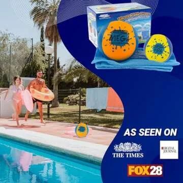 Wave Runner Soft Foam Water Skipping Ball | 2-Pack Bundle | Speed Duo Set Includes Two Water Bouncing Balls Mega Ball & Grip Ball | Great Summer Toy for Beach Swimming Pool River Lake (2 Large Balls)