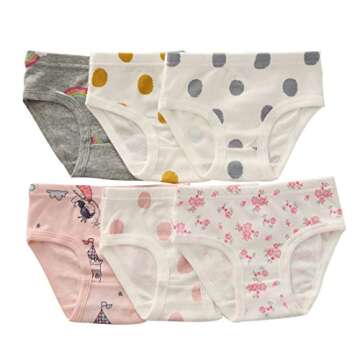 The Kite Baby Girls Underwear 6-Pack - Cotton Comfort